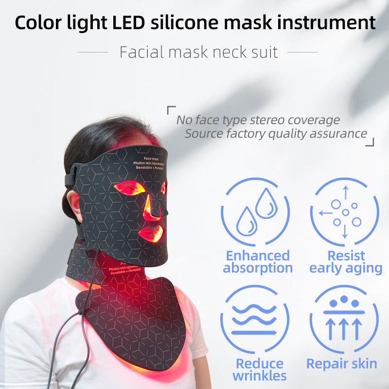 LED Glow Therapy Mask + Neck Attachment